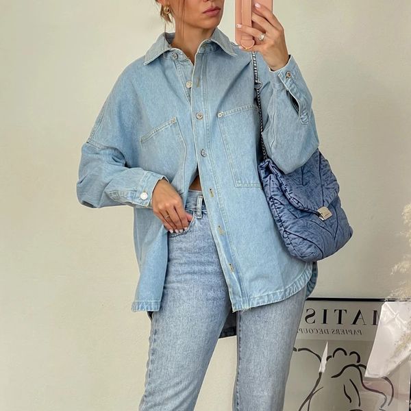 men's hoodies sweatshirts 023 woman spring denim shirt coat women long sleeve pocket cardigan streetwear jacket harajuku cowboy outerwe, Black
men's hoodies sweatshirts 023 woman spring denim shirt coat women long sleeve pocket cardigan streetwear jacket harajuku cowboy outerwe, Black