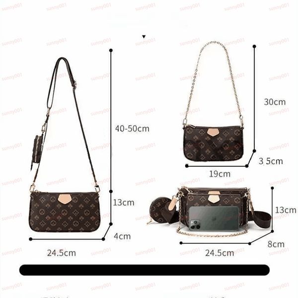 luxury 3 pcs cross body bag chain handbag multi pochette purse designer round small coin wallet accessories black brown mobile phone bags
luxury 3 pcs cross body bag chain handbag multi pochette purse designer round small coin wallet accessories black brown mobile phone bags
