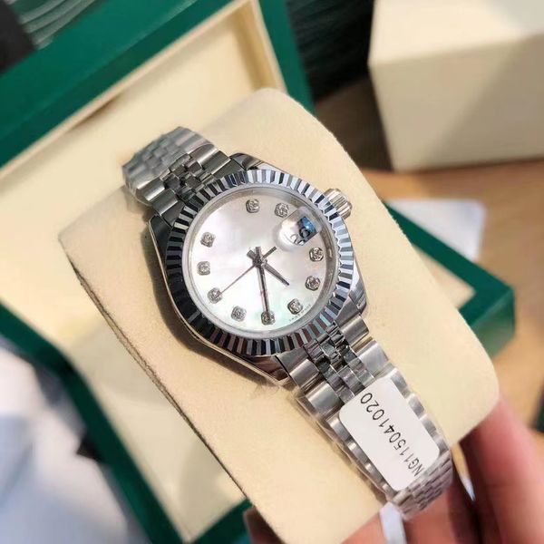 with original box ladies watch fully automatic mechanical watches 31mm 28mm stainless steel strap wristwatch waterproof design montre de lux, Slivery;brown
with original box ladies watch fully automatic mechanical watches 31mm 28mm stainless steel strap wristwatch waterproof design montre de lux, Slivery;brown