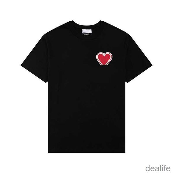 paris fashion mens designer t shirt amis short sleeve embroidered red heart solid color big love round neck t-shirts for men and women 5wwj, White;black
paris fashion mens designer t shirt amis short sleeve embroidered red heart solid color big love round neck t-shirts for men and women 5wwj, White;black
