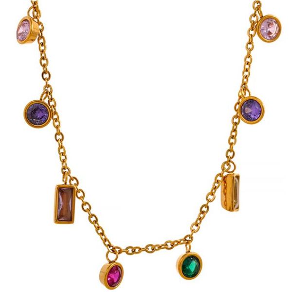 luxury bling colorful cubic zirconia chain necklace bracelet cz waterproof stainless steel jewelry exquisite set women, Silver
luxury bling colorful cubic zirconia chain necklace bracelet cz waterproof stainless steel jewelry exquisite set women, Silver