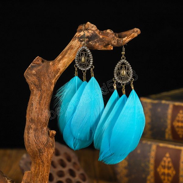 fashion waterdrop rhinestone blue feather earrings accessories for women vintage summer holiday bohemia earrings wedding jewelry, Silver
fashion waterdrop rhinestone blue feather earrings accessories for women vintage summer holiday bohemia earrings wedding jewelry, Silver