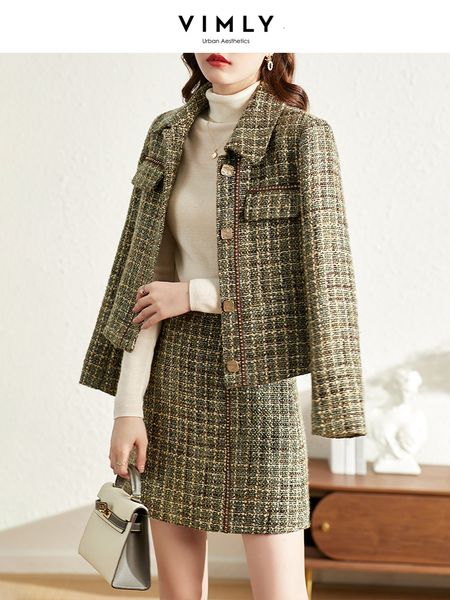 two piece dress vimly winter pieces set jacket for women french tweed coat office lady skirt female clothing s v0117 230324, White
two piece dress vimly winter pieces set jacket for women french tweed coat office lady skirt female clothing s v0117 230324, White