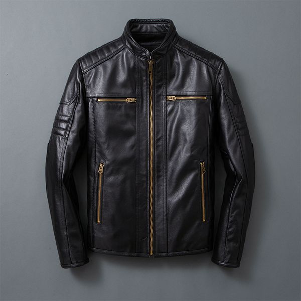 men's leather faux classical men genuine motorcycle jackets 100layer cowhide black biker coat spring autumn calfskin jacket 230324
men's leather faux classical men genuine motorcycle jackets 100layer cowhide black biker coat spring autumn calfskin jacket 230324