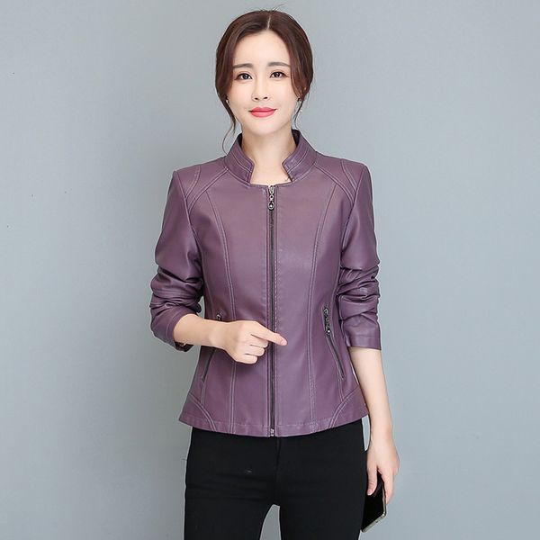 women's jackets women short leather coat spring autumn fashion small stand collar sheepskin slim jacket casual outerwear split 230324, Black;brown
women's jackets women short leather coat spring autumn fashion small stand collar sheepskin slim jacket casual outerwear split 230324, Black;brown