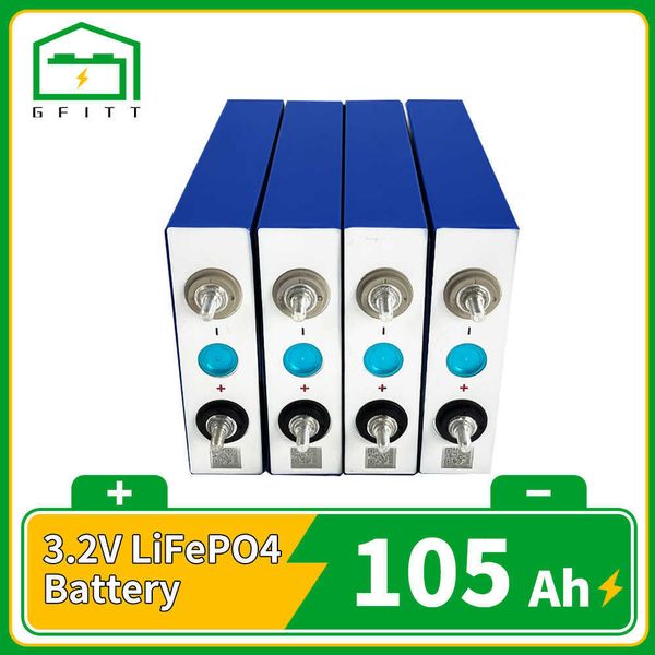 Image of New 3.2V 105AH Lifepo4 Battery DIY 12V 24V 48V Rechargeable Batteries Pack For RV Boat Motorcycle Electric Car Travel Solar Cell