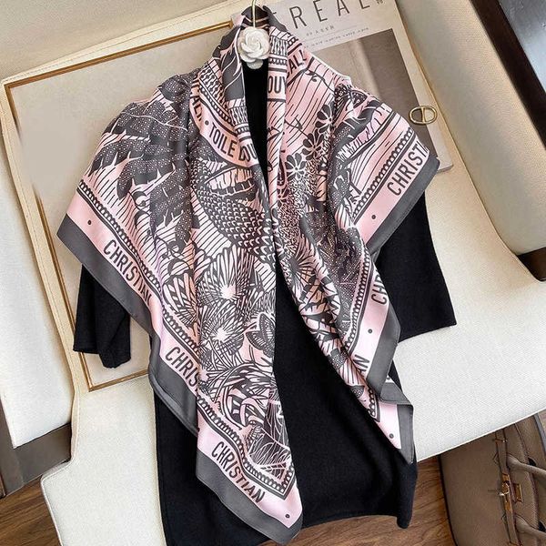 sarongs luxury silk square scarf women hijab bandana muslim headscarves brand satin headband shawls wrap female muffler foulard 2022 p230323, Blue;gray
sarongs luxury silk square scarf women hijab bandana muslim headscarves brand satin headband shawls wrap female muffler foulard 2022 p230323, Blue;gray