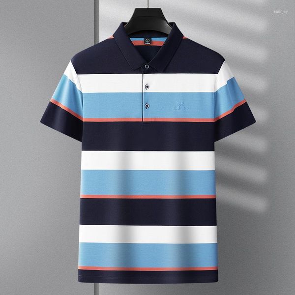 lapel summer men's men's polos short-sleeved t-shirt striped embroidered half-sleeved shirt thin breathable short t, White;black
lapel summer men's men's polos short-sleeved t-shirt striped embroidered half-sleeved shirt thin breathable short t, White;black