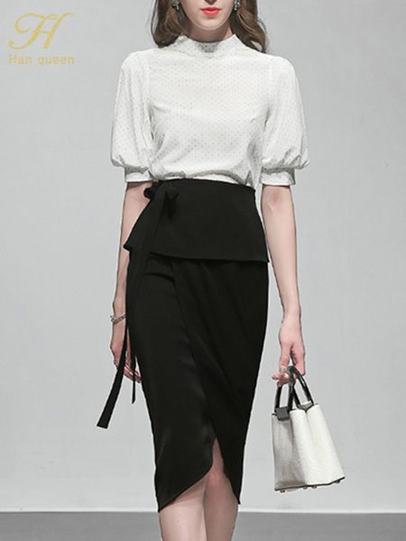 two piece dress h han queen 2023 summer skirt suit women elegant korean dots tshirts sheath pencil casual party office 2piece set 230324, White
two piece dress h han queen 2023 summer skirt suit women elegant korean dots tshirts sheath pencil casual party office 2piece set 230324, White