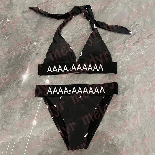 summer swimwear set women two piece bikinis letter print halter bra swimsuit beach wear, Black
summer swimwear set women two piece bikinis letter print halter bra swimsuit beach wear, Black