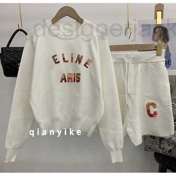 women's tracksuits designer gradient letter embroidery sequin round neck knit pullover loose sweater early autumn uqp0, Gray
women's tracksuits designer gradient letter embroidery sequin round neck knit pullover loose sweater early autumn uqp0, Gray