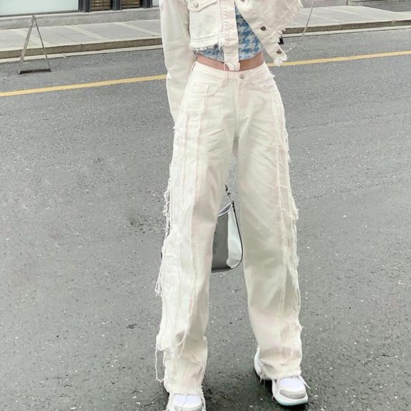 women's jeans harajuku high waist white women summer fashion tassel edge design straight female casual all match denim trousers 230324, Blue
women's jeans harajuku high waist white women summer fashion tassel edge design straight female casual all match denim trousers 230324, Blue