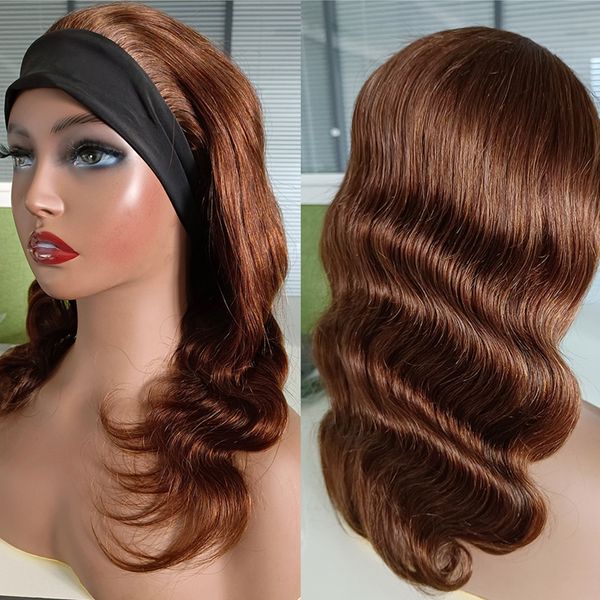 brown color body wave headband human hair wigs full machine made indian remy hair wigs glueless, Black;brown
brown color body wave headband human hair wigs full machine made indian remy hair wigs glueless, Black;brown
