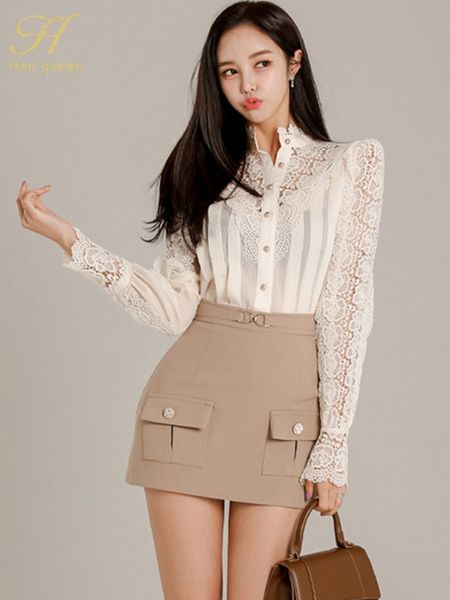two piece dress h han queen spring skirt suit women elegant korean fashion lace shirts sheath pencil simple casual 2piece set 230324, White
two piece dress h han queen spring skirt suit women elegant korean fashion lace shirts sheath pencil simple casual 2piece set 230324, White
