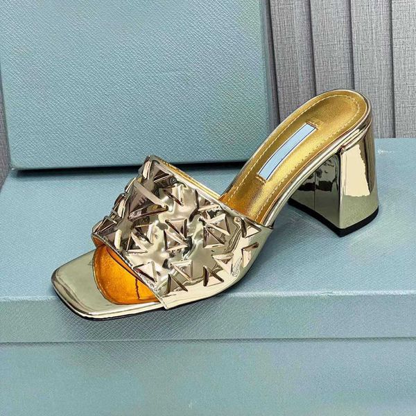 2023 summer luxury slippers rivets sandals slides womens leather sole&inside enameled metal triangle logo high heels 6.5cm ladies flat shoe, Black
2023 summer luxury slippers rivets sandals slides womens leather sole&inside enameled metal triangle logo high heels 6.5cm ladies flat shoe, Black