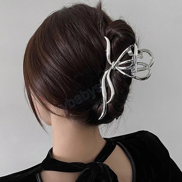 woman large silver metal butterfly design hair claw ladies barrettes hairgrip girls washing face hair clips hairpins, Slivery;white
woman large silver metal butterfly design hair claw ladies barrettes hairgrip girls washing face hair clips hairpins, Slivery;white