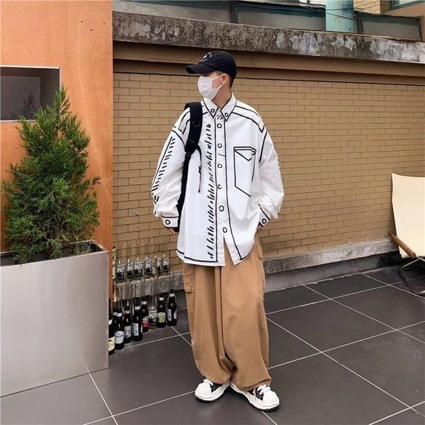 mens casual shirts mens shirts fashion graffiti print blouses harajuku vintage hip hop loose long sleeve lapel clothing jackets 230323, White;black
mens casual shirts mens shirts fashion graffiti print blouses harajuku vintage hip hop loose long sleeve lapel clothing jackets 230323, White;black