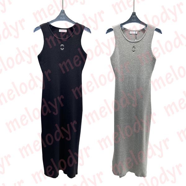 women knitted dress summer slim tight skirts embroidery letter high elastic sleeveless dress, Black
women knitted dress summer slim tight skirts embroidery letter high elastic sleeveless dress, Black