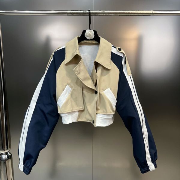 women's jackets borvemays jacket contrasting colors letter 2023 spring lapel single button simple loose coat fashion trend wz731 230323, Black;brown
women's jackets borvemays jacket contrasting colors letter 2023 spring lapel single button simple loose coat fashion trend wz731 230323, Black;brown