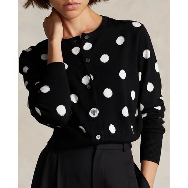 women's knits tees cardigan rl women sweater autumn winter wool polka dots korean fashion knitted jumper sueters de mujer 230324, White
women's knits tees cardigan rl women sweater autumn winter wool polka dots korean fashion knitted jumper sueters de mujer 230324, White