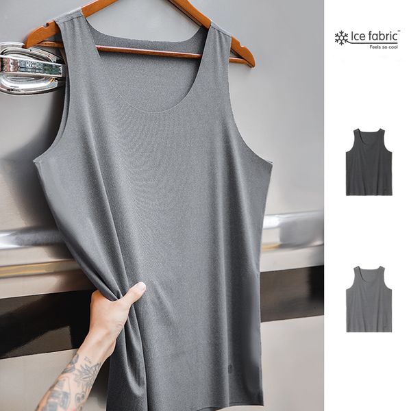 men' tank maden men sleeveless ice silk cool feeling threaded vest gym muscle sportswear shirt o neck undershirts waistcoat 230324, White;black
men' tank maden men sleeveless ice silk cool feeling threaded vest gym muscle sportswear shirt o neck undershirts waistcoat 230324, White;black