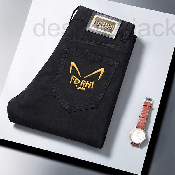 men's jeans designer spring new feet slim fit cotton bullet korean brand european small monster black pants lrrs, Blue
men's jeans designer spring new feet slim fit cotton bullet korean brand european small monster black pants lrrs, Blue