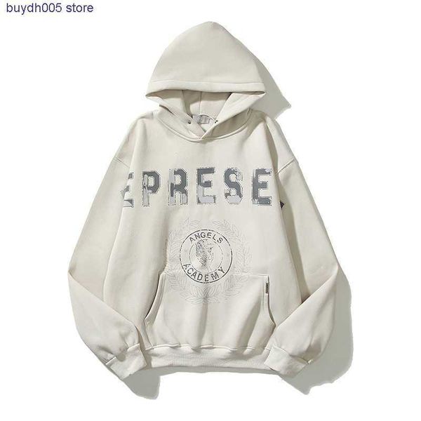 k985 new men's and women's hoodies fashion design brand present angel academy printed old loose american high street outwear cngh, Black
k985 new men's and women's hoodies fashion design brand present angel academy printed old loose american high street outwear cngh, Black