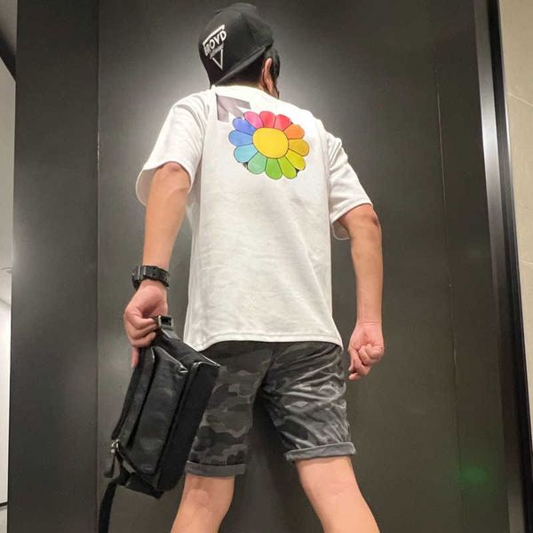 luxury rainbow print short sleeve t shirt men women loose sweatshirt designer tshirt pullover tee round neck pure cotton t-shirt, White;black
luxury rainbow print short sleeve t shirt men women loose sweatshirt designer tshirt pullover tee round neck pure cotton t-shirt, White;black