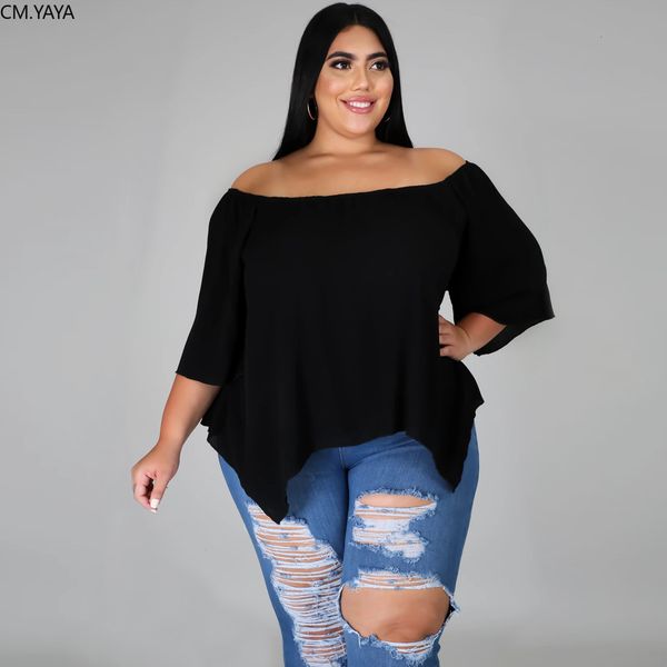 women's plus size tshirt cm.yaya plus size l5xl off shoulder women tshirt half sleeve streetwear fashion tee 230325, Black
women's plus size tshirt cm.yaya plus size l5xl off shoulder women tshirt half sleeve streetwear fashion tee 230325, Black