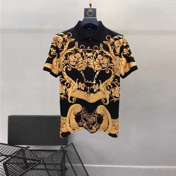 23 summer new short sleeved polo shirt designer t shirts men slim-fit printed pullover tee trend half sleeves, White;black
23 summer new short sleeved polo shirt designer t shirts men slim-fit printed pullover tee trend half sleeves, White;black