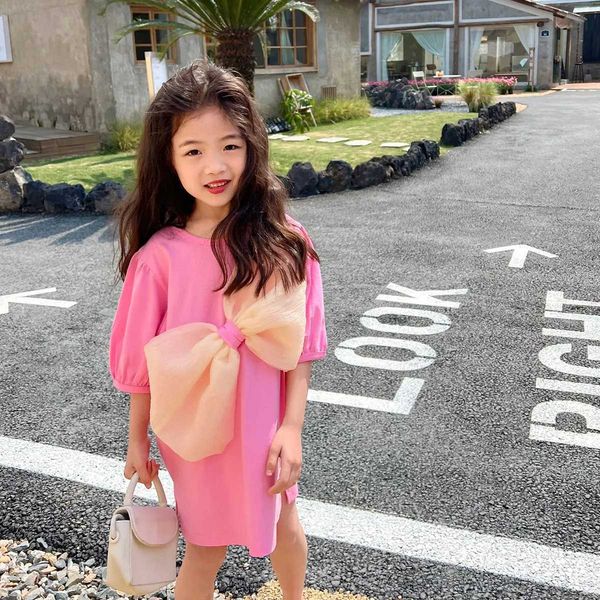 girl's dresses summer kids toddler short sleeve for girls pink beige t shirts with big bow cute loose princess girl clothes y2303, Red;yellow
girl's dresses summer kids toddler short sleeve for girls pink beige t shirts with big bow cute loose princess girl clothes y2303, Red;yellow
