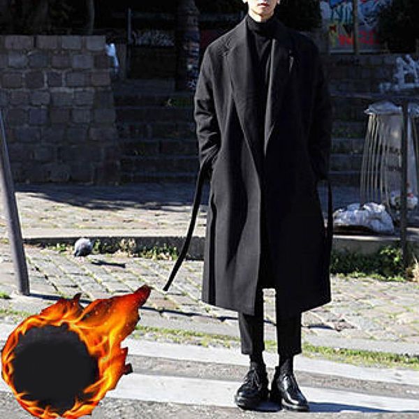 men's wool blends autumn winter long trench coat brand men cashmere loose casual singlebreasted overcoat male fashion black coats 23032
men's wool blends autumn winter long trench coat brand men cashmere loose casual singlebreasted overcoat male fashion black coats 23032