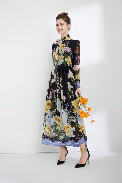 runway dresses runway dress european-american style 2023 spring/summer new style swing skirt temperament slim chiffon printed dress, Black
runway dresses runway dress european-american style 2023 spring/summer new style swing skirt temperament slim chiffon printed dress, Black