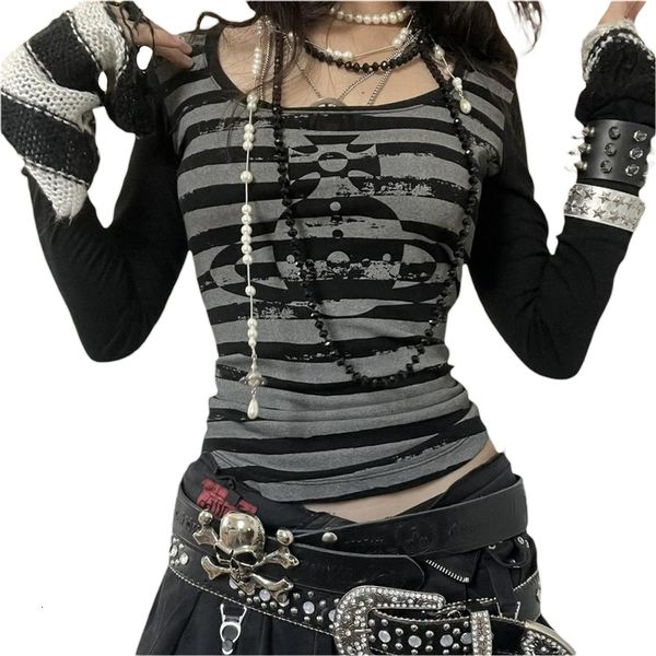 women's t-shirt xingqing gothic grunge y2k aesthetic striped long sleeve t shirts 2000s graphic tee dark academia clothes e girl stree, White
women's t-shirt xingqing gothic grunge y2k aesthetic striped long sleeve t shirts 2000s graphic tee dark academia clothes e girl stree, White