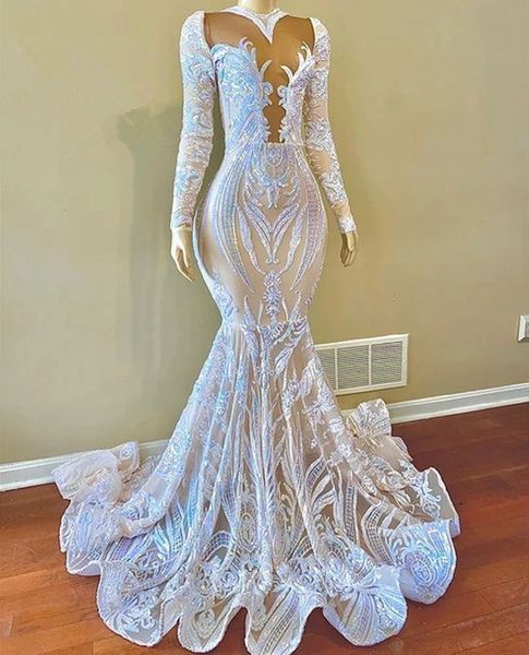 2023 exquisite white o neck long prom dress for black girls sequined birthday party dresses full sleeve evening gown mermaid
2023 exquisite white o neck long prom dress for black girls sequined birthday party dresses full sleeve evening gown mermaid