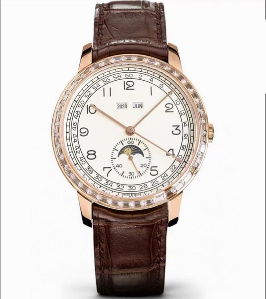 designer watch men's new mechanical watch dial 42mm equipped with the original super movement automatic winding perpetual calendar mult, Slivery;brown
designer watch men's new mechanical watch dial 42mm equipped with the original super movement automatic winding perpetual calendar mult, Slivery;brown