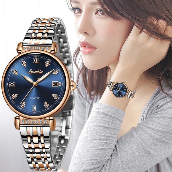 women s watches montre femme sunkta women watch luxury brand creative design steel wrist female clock relogio feminino 230325, Slivery;golden
women s watches montre femme sunkta women watch luxury brand creative design steel wrist female clock relogio feminino 230325, Slivery;golden
