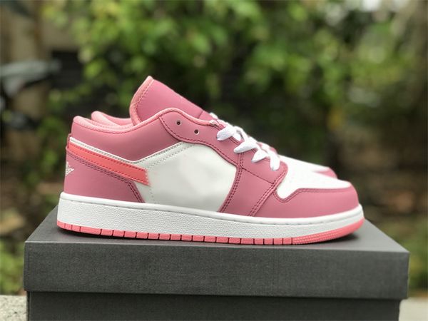 1 leather basketball shoes men women 1s low gs desert berry coral chalk-white 553560-616 sports sneakers with box, Red;white
1 leather basketball shoes men women 1s low gs desert berry coral chalk-white 553560-616 sports sneakers with box, Red;white