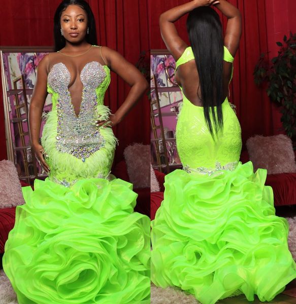 2023 arabic aso ebi green mermaid prom dresses beaded crystals backless evening formal party second reception birthday engagement gowns dres, Black
2023 arabic aso ebi green mermaid prom dresses beaded crystals backless evening formal party second reception birthday engagement gowns dres, Black
