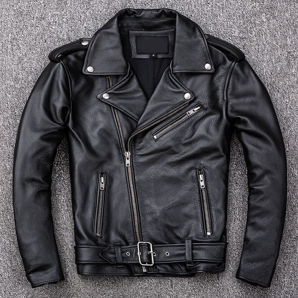 men's leather faux spring classical motorcycle oblique zipper jackets men natural calf skin thick slim cowhide moto man zxdas 230324, Black
men's leather faux spring classical motorcycle oblique zipper jackets men natural calf skin thick slim cowhide moto man zxdas 230324, Black