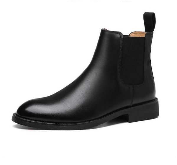 autumn and winter british martin boots pointed casual shoes leather high-men's chelsea boots motorcycle boots pu black color
autumn and winter british martin boots pointed casual shoes leather high-men's chelsea boots motorcycle boots pu black color