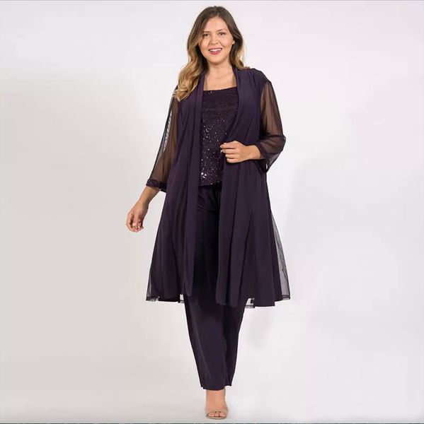 shining sequined long sleeves mother of the bride pant suits with jacket navy blue wedding guest dress plus size mothers groom dresses, Black;red
shining sequined long sleeves mother of the bride pant suits with jacket navy blue wedding guest dress plus size mothers groom dresses, Black;red