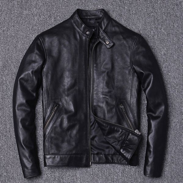 men's leather faux couro plus high autumn quality coats 100 clothes real coat cowhide size genuine jacket men 230324, Black
men's leather faux couro plus high autumn quality coats 100 clothes real coat cowhide size genuine jacket men 230324, Black