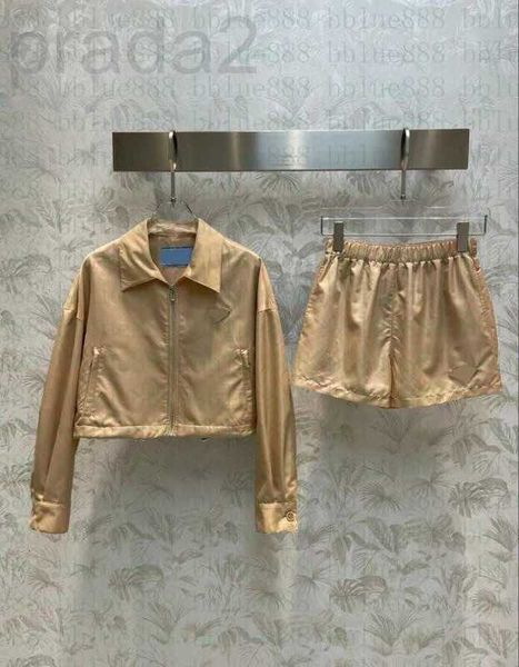women's tracksuits designer air nylon series suit small lapel short jacket with elastic waist drawstring shorts 307 5n90, Gray
women's tracksuits designer air nylon series suit small lapel short jacket with elastic waist drawstring shorts 307 5n90, Gray