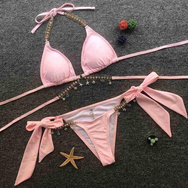 women's swimwear 2022 lake blue pendant strap triangle split bikini swimsuit 3 260l, White;black
women's swimwear 2022 lake blue pendant strap triangle split bikini swimsuit 3 260l, White;black