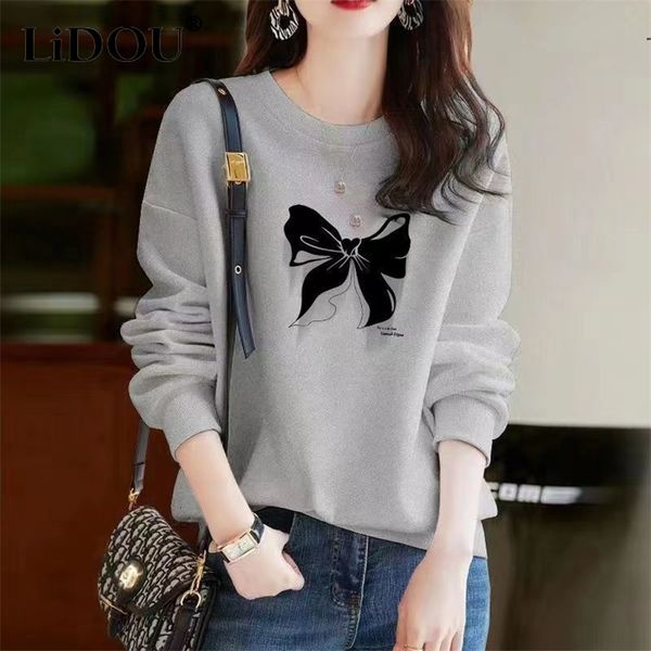 women's hoodies sweatshirts autumn winter bow printing loose casual cotton sweatshirt ladies simple allmatch pullover women comfortable, Black
women's hoodies sweatshirts autumn winter bow printing loose casual cotton sweatshirt ladies simple allmatch pullover women comfortable, Black