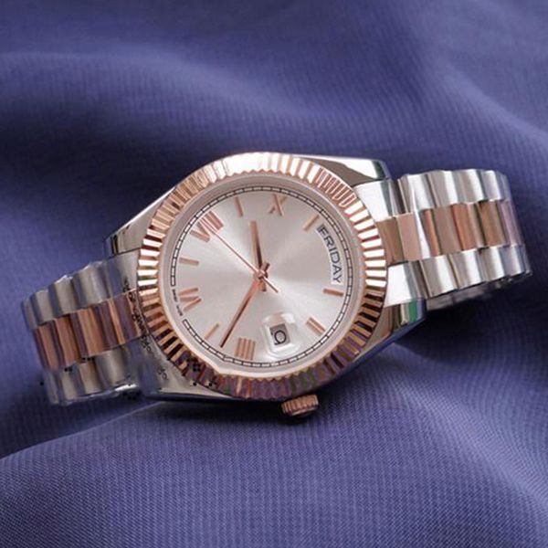 mens watch band watches 41mm rose gold automatic mechanical roman dial stainless steel president classic sapphire glass original designer lu, Slivery;brown
mens watch band watches 41mm rose gold automatic mechanical roman dial stainless steel president classic sapphire glass original designer lu, Slivery;brown
