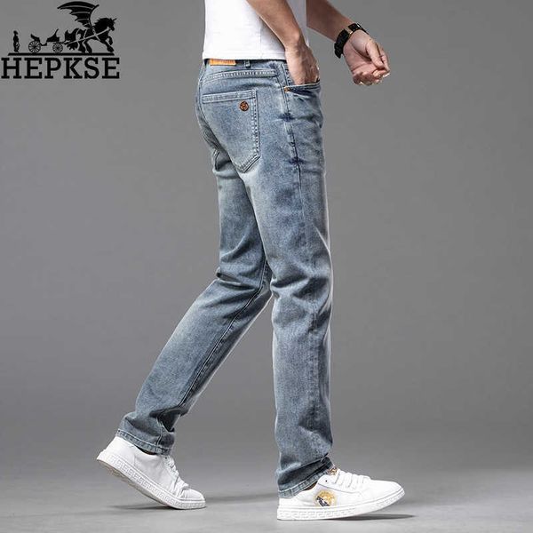 mens jeans designer light luxury high-grade jeans men's smoky gray slim straight casual long pants fashion brand thin, Blue
mens jeans designer light luxury high-grade jeans men's smoky gray slim straight casual long pants fashion brand thin, Blue
