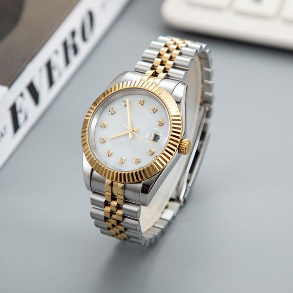 luxury watch for men women men aaa reloj hombre 28/31/36/41mm automatic movement stainless steel gold watches waterproof luminous montre lux, Slivery;brown
luxury watch for men women men aaa reloj hombre 28/31/36/41mm automatic movement stainless steel gold watches waterproof luminous montre lux, Slivery;brown