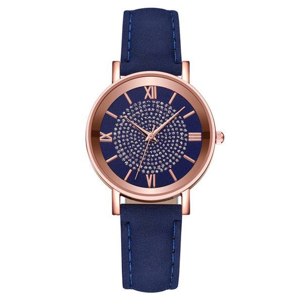 hbp womens watch blue leather strap casual business watches quartz movement electronic wristwatch, Slivery;brown
hbp womens watch blue leather strap casual business watches quartz movement electronic wristwatch, Slivery;brown